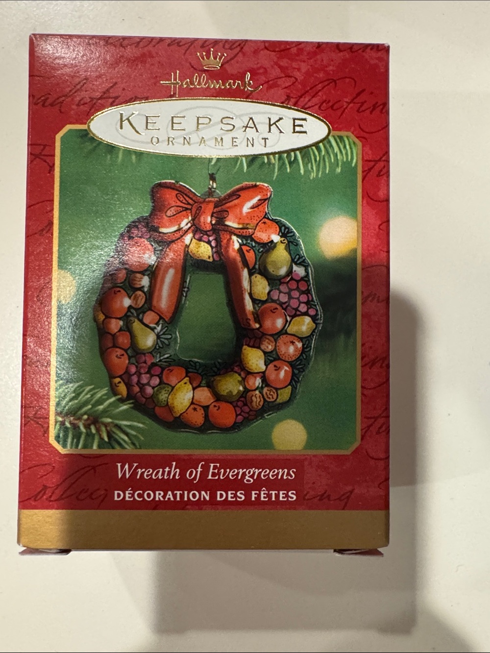 Hallmark Colorful Christmas Fruit Wreath Ornament - Red Bow